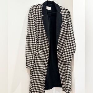 Sandro Black and White Houndstooth Blazer
